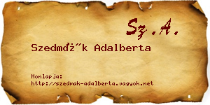 Szedmák Adalberta névjegykártya